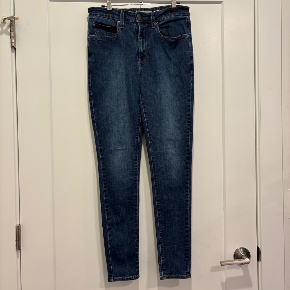 Levis 721 High Rise Skinny Jeans Blue Denim Pants Size 30